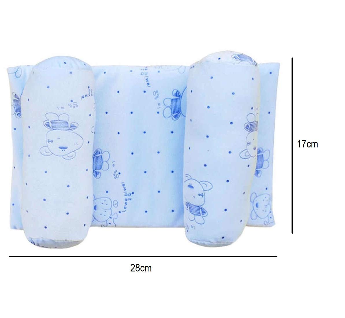 SYGA Infant Pillow Cartoon Baby Pillow Newborn Soft Sleeping Positioner Anti roll Cushion Baby Pillow(Blue)