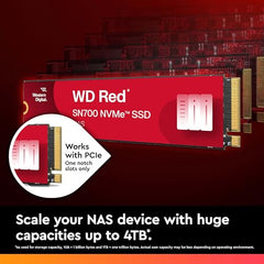 Western Digital WD Red SN700 NVMe SSD, 500GB, NVMe, Solid-State Drive for NAS Devices