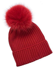 SYGA Unisex Wool Baby Cap for Kids Winter Cap, Ear Protection Woolen Pom Pom Caps 5-15 Year - Blue