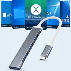 Multifunctional 4 Port USB Hub Docking Station Converter 4 in 1 USB 3.0 Docking Station for iPad Laptop Mobile Hard Drives
