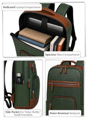 FUR JADEN Laptop Backpack With 15.6 Inch Laptop Compartment | Water Resistant For College School Work for Men & Women | With USB Charging Port
