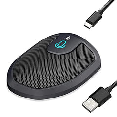Audio Array Wireless Conference Microphone with Speaker | Bluetooth, USB & 4 Mics | 360° Pickup Upto 4M | Noise Reduction & Enhanced Voice | Portable Speakerphone for Video Calls/Zoom Meeting | AM-W45