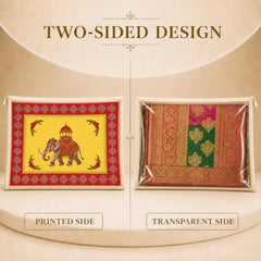 Choego New Season Wedding Print Saree Cover Pack of 12 | Zip closure, Doli Print Reusable storage bags, Ideal for bridal designer sarees, Wardrobe organizer, One side transparent