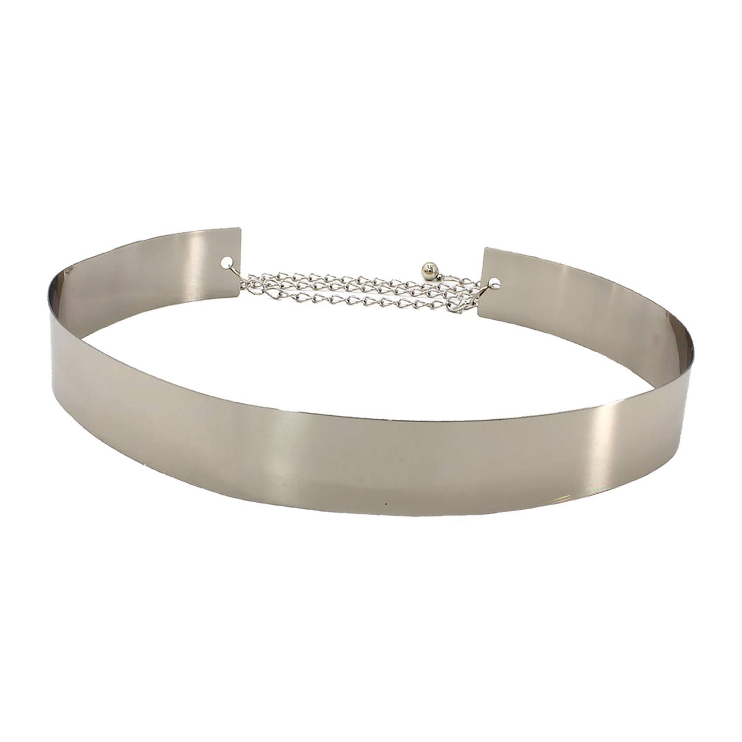 SYGA Women's Waist Chain, Iron Girdle, Women's Skirts,Dresses Versatile Metal Wide Accessories(wp191-4 silver)