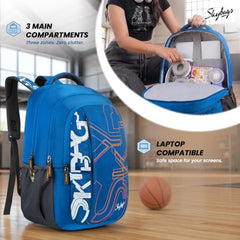 Skybags Brat Pro Max 35L Laptop Backpack (Upto 15.6"), 3 Compartments,Black