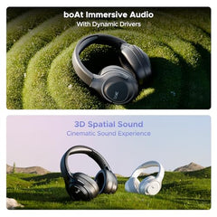 boAt Nirvana Eutopia Bluetooth Headphones with Head Tracking Function, Spatial Audio,20 HRS Playtime, ENx™ Tech, ASAP™ Charge, Hearables App(Android & iOS Compatible)(Primia Black)