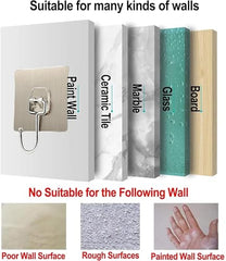 DME SALES Heavy Duty Self Adhesive Wall Hooks | Waterproof PVC Sticky Hooks Stainless Steel Big Hooks for Home Storage Bathroom Kitchen | Silver Multipurpose 10KG Capacity (Golden Hook 10-pcs)