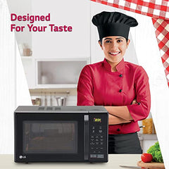 LG 21 L Convection Microwave Oven (MC2146BG, Glossy Black, with Glass Door, 151 Auto Cook Menu, Quartz Heater, Health Plus Menu)