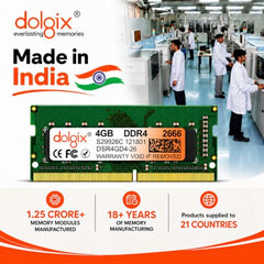 Dolgix 8GB DDR4 Desktop RAM 2133MHz | Desktop-Memory| U-DIMM | Long-DIMM | PC4-17000 | 1Rx8 Single Rank | 3-Year Warranty- (Made in India)