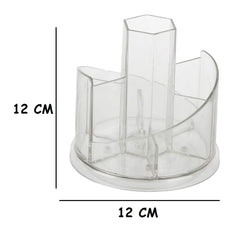 SYGA 1 Piece Acrylic 360 Rotating Pencil Pen Stand for School and Office Desk_Blue