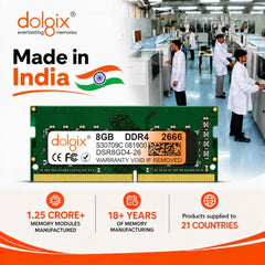 Dolgix 8GB DDR4 Desktop RAM 2133MHz | Desktop-Memory| U-DIMM | Long-DIMM | PC4-17000 | 1Rx8 Single Rank | 3-Year Warranty- (Made in India)
