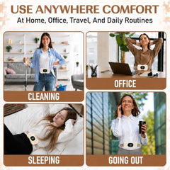 BRONTIX Period Cramp Relief Massager, Cordless Heating Pad