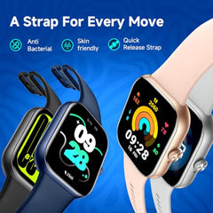 REDMI Watch Move 1.85 Premium AmoLED,14 Day Battery,Best Accuracy,Dual Core Processor Smartwatch (Black Drift Strap, Free Size)