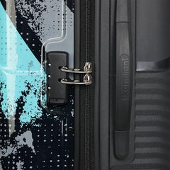 Kamiliant by American Tourister ATHER | Printed Trolley Bag Set of 3 (55+68+79 cms) for Travel|Hard Case Polypropylene (PP) Suitcase|360° 8-Wheel Spinner Luggage Trolley|Combination Lock | Black