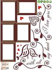 Syga Wall Stickers Picture Frame Brown