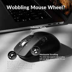 Keychron M6 Silent Wireless Gaming Mouse, 1000Hz Polling, Bluetooth 5.3/2.4GHz/Wired, PixArt 3311 Optical Sensor up to 12,000 DPI, Lightweight 3.03 oz(86g), Programmable, for Windows/Mac/Linux – Black