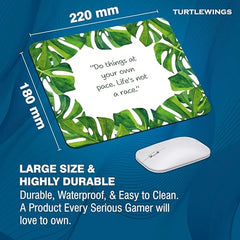 TURTLEWINGS | Mousepad |Aesthetic Strawberry Mousepad – 22x18 cm, 3mm Thick | Abstract Design Non-Slip Rubber Base | Office, Study & Gaming Use | Premium Smooth Surface 2 (Design 08)