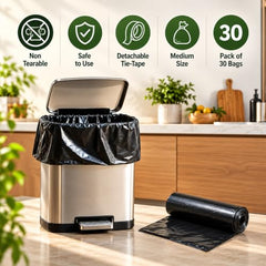 Warmfinity Garbage Bags for Dustbin, 19 x 21 Inches | Pack of 30, Medium Size