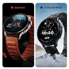 GOBOULT Crown R Pro 2 Smartwatch 1.43''HD AMOLED Display,BT Calling 5.2,600Nits Brightness,IP67,150+Watchfaces, 120+Sports Modes, AI Voice Assistant, SpO2 Monitoring(Charcoal Black)
