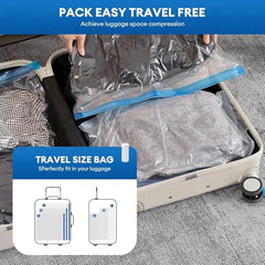 Hudux Pack Of 12 XL (80×120 cm) Vacuum Compression Zipper Storage Bags With Electric Pump, Space Saver Storage Bags For Travel,For Clothes,Bedding,Pillows,Airtight Reusable Vacuum Bags