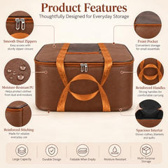 Storite 2 Pack Moisture Proof Nylon Underbed Storage Bag For Clothes Large | (54 x 46 x 28 cm) - BlackRed, Rectangular