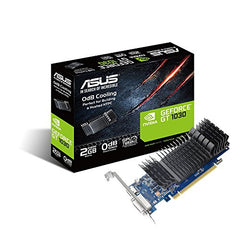 ASUS GeForce GT 1030 PCI-E Graphics Card 2GB GDDR5 GT1030-SL-2G-BRK for Silent HTPC Build with I/O Port Brackets