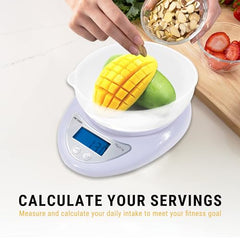 Ant Esports AEKS200 Kitchen Weighing Machine with Bowl, Weighing Scale for Fitness, Shop,Home Baking/Cooking with Large LCD Display,Tare Function,Over Load Indicator,Weigh Upto 5Kgs,30 Months Warranty