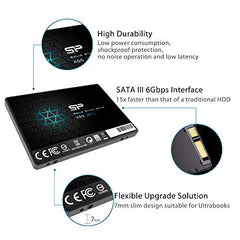 SP Silicon Power Ace A55 2TB 2.5 Inch SATA III SSD, 3D NAND with SLC Cache, Up to 500MB/s, Internal Solid State Drive for Desktop Laptop (SP002TBSS3A55S25)