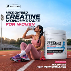 Wellcore Creatine Monohydrate For Women (33 Servings, Cranberry Crush)