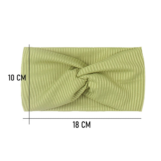 SYGA Pack of 2 Baby Headband Threaded Soft Strechable Hairbands Newborn For Infant Toddlers Kids 0-3 Year(Pink-Green)