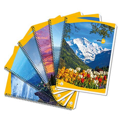 YOUVA Navneet|Spiral Long Book For Students And Executives|Spiral Bound With Safety Lock|A4 Size -21 X 29.7 Cm|Single Line|400 Pages|Pack Of 1