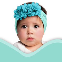 SYGA Pack Of 3 Baby Headbands Nylon Soft Strechable Bow Hairbands for Newborns, Infants, Toddlers and Kids 0-3 Years(BigRed, LightPink,WineRed)