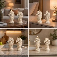 Decorative Fragrance Candle with Raised 3D Ivory Swirl Pillar Artwork | Long Burning Scented Candle for Home Décor, Living Room, Bedroom, Meditation Space, Table Decoration & Gift
