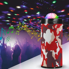PerfX M21VP Portable Bluetooth Speaker 10W – Thunder Bass, Inbuilt Disco Lights, Wireless Speaker for Party & Outdoor (Disco Light 10 W Bluetooth Speaker, Green)