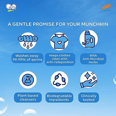 Himalaya Germ Free Baby Laundry Detergent with Plant Based Cleansers & Biodegradable Ingredients (Pouch, 500 ML)
