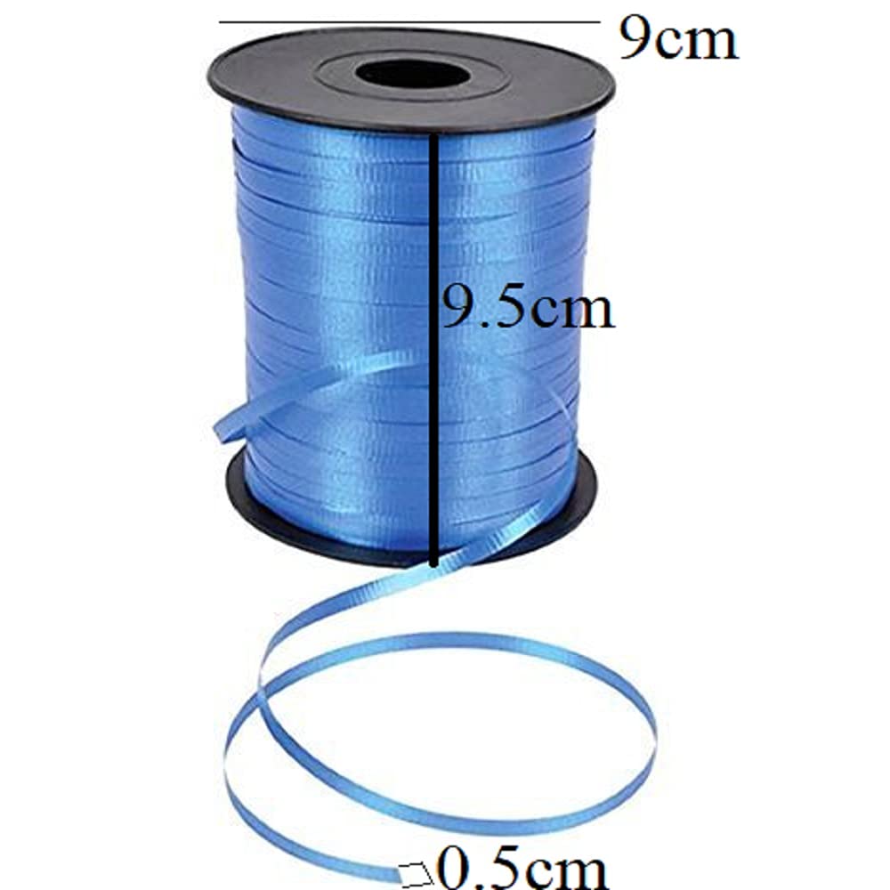 SYGA Supplies Tie Balloons Tied Rope Plastic Balloon Tie Gift and Craft Ribbons 250 Yards DIY Strap 220 Meters-Blue