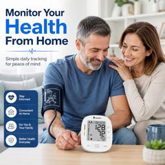 Balson BL-BP-350 Automatic Digital Blood Pressure Monitoring Machine Device for Upper Arm | Large LED Display | Dual User 2×120 Memory | Irregular Heartbeat Detection | One-Touch Operation | Adjustable Cuff 22-42cm | Home BP Machine with 1 Year Warranty