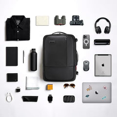 HARISSONS Axiron 15.6” 3-in-1 Business Travel Laptop Backpack | Converts to Briefcase, Sling & Backpack | External USB Gate, Anti-Theft Pocket & Trolley Sleeve | 18L Hybrid Bag for Men & Women