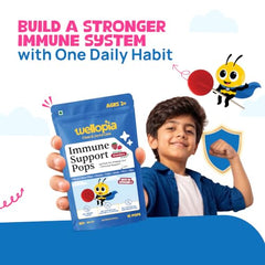 Wellopia Immune Support Pops | Orange & Mixed Berry | Ages 2+ | 15 Pops