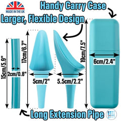 SHEWEE Flexi + Case - Reusable Pee Funnel – A Flexible, Larger Version Of The Original Female Urination Device Since 1999! Quickly, Easily & Discreetly, Wee Standing Up. Comes with Pipe & Case (Black)