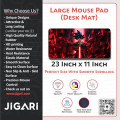 JIGARI Extended Anime Large Mouse Pad (11 x 23 Inch) | Gaming Mousepad for Laptop, Desktop & Keyboard | Smooth Surface | Anti-Slip Rubber Base (Zoro - Sword Master - One Piece (P08))