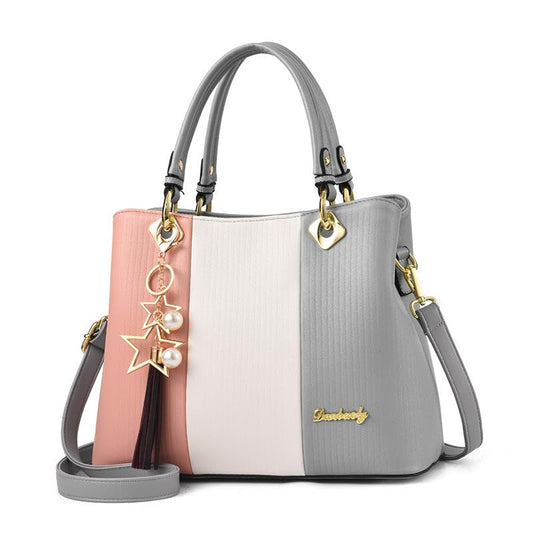 SYGA Handbags for Women with Multiple Internal Pockets in Pretty Color Combination, Women's Satchel Handbag(GREY)