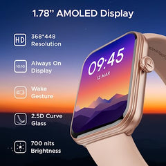 boAt Ultima Regal w/ 2.01”(5.10 cm) Crystal-Clear AMOLED Display, 1000 NITS Brightness,Premium Metal Body, Functional Crown, 100+ Sports Modes, Fitness Smart Watch for Men & Women (Steel Black)