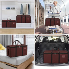 Storite Jumbo Super-Size 81 L Canvas Moisture Proof Heavy Duty Storage Bag | for Toys/Stationery/Blankets/Clothes/Moving Bags MultiPurpose With Strong Reinforced Handles Rectangular Cream (87x26x36 cm)