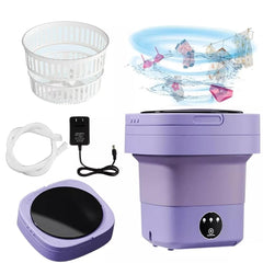 Mini Washing Machine for Clothes | Portable Automatic Washer with USB Power | Compact Laundry Machine for Travel, Baby Clothes, Underwear & Small Loads | Foldable & Lightweight Design (S-4)