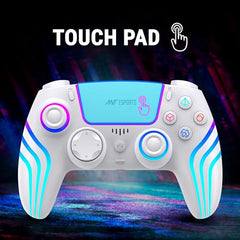 Ant Esports GP400 RGB 3-Mode Wireless Gaming Controller,1000Hz HallSense Precision Joysticks|PC,PS4,Android, iOS, Steam Deck & Switch |Bluetooth & 2.4GHz Wireless| Dual Vibration |Motion Control|White