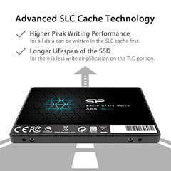 SP Silicon Power Ace A55 2TB 2.5 Inch SATA III SSD, 3D NAND with SLC Cache, Up to 500MB/s, Internal Solid State Drive for Desktop Laptop (SP002TBSS3A55S25)