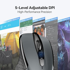 TECKNET Wireless Mouse, 2.4G Ergonomic Computer Mouse, 2600 DPI, Green
