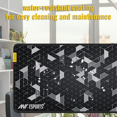 Ant Esports Pyramid Mouse Pad Gaming Mouse Pad Extended Mouse Mat (35.4*15.74*2mm) for Mouse Keyboard with Stitched Edges Waterproof Non-Slip Base Mousepads for Office Home Shop Gaming Extra Large