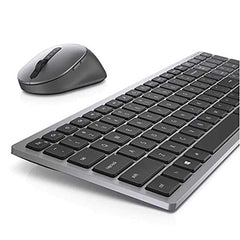 Dell Compact Wireless Keyboard and Mouse Set KM7120W, Connect Across 3 Devices (2xBluetooth, 1xWireless), Sculpted high dpi Mouse, Programmable Shortcut Keys (Titan Grey)